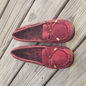 Vionic Womens Kendall Moccasin Loafers Size 8 Orthopedic Suede Career Workwear